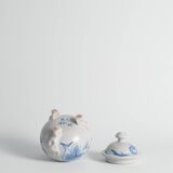 Swedish Grace French Blue Floral Decor Bonbonniere by Allan Eberling, Bo Fajans