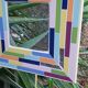 Miroir en marquèterie carrelage - 32x33cm