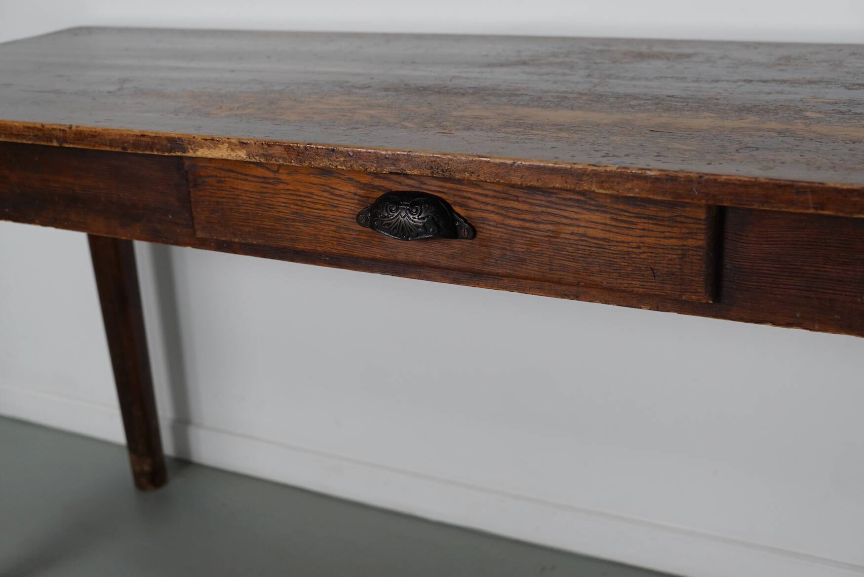 Vintage French Rustic Farmhouse Pine Side Table or Desk, 1950s