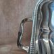 Silver-plated English tray with floral decoration – England