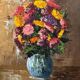 Oil painting on panel circa 1900