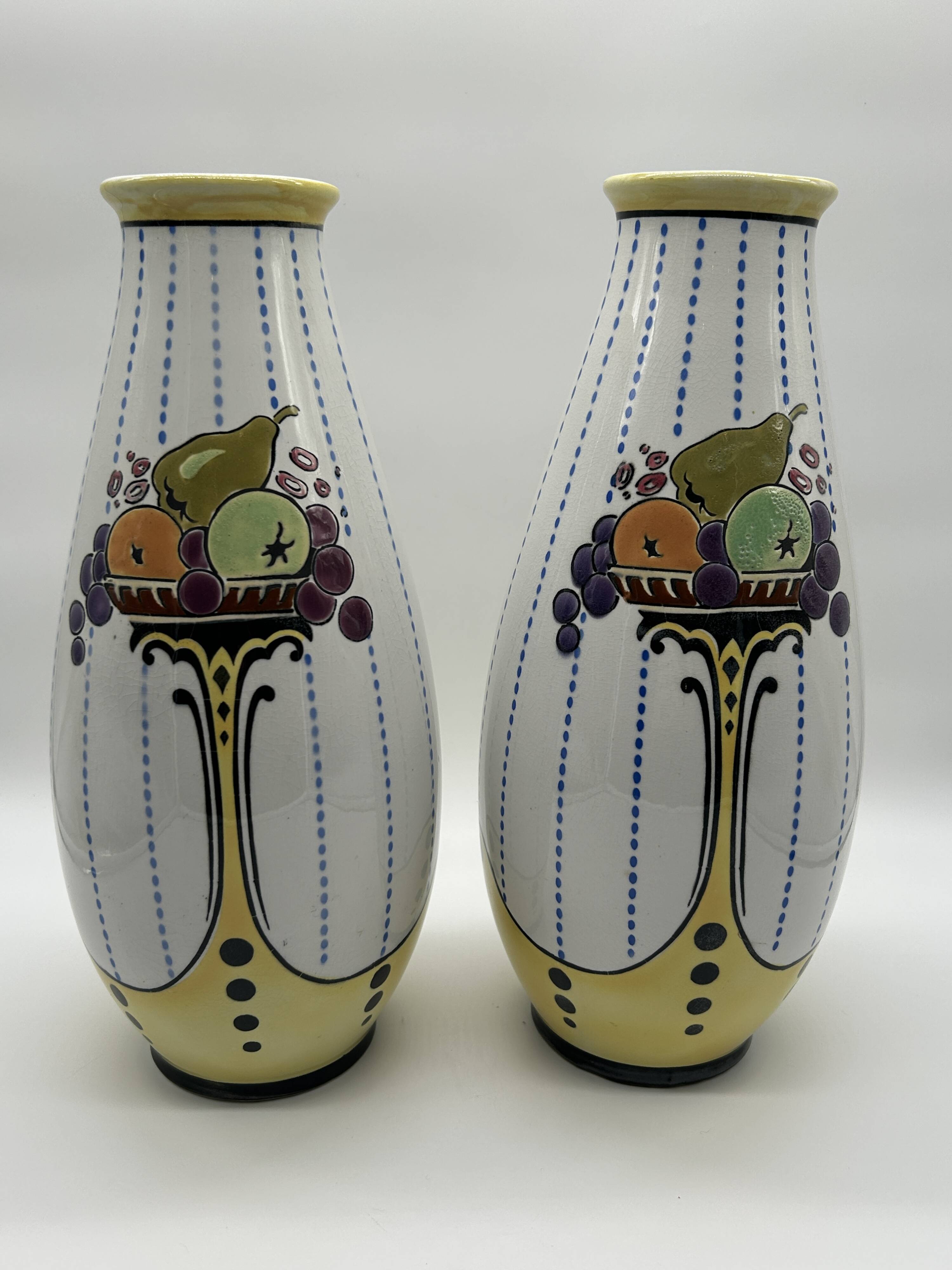 Paire de vases art deco - boch freres