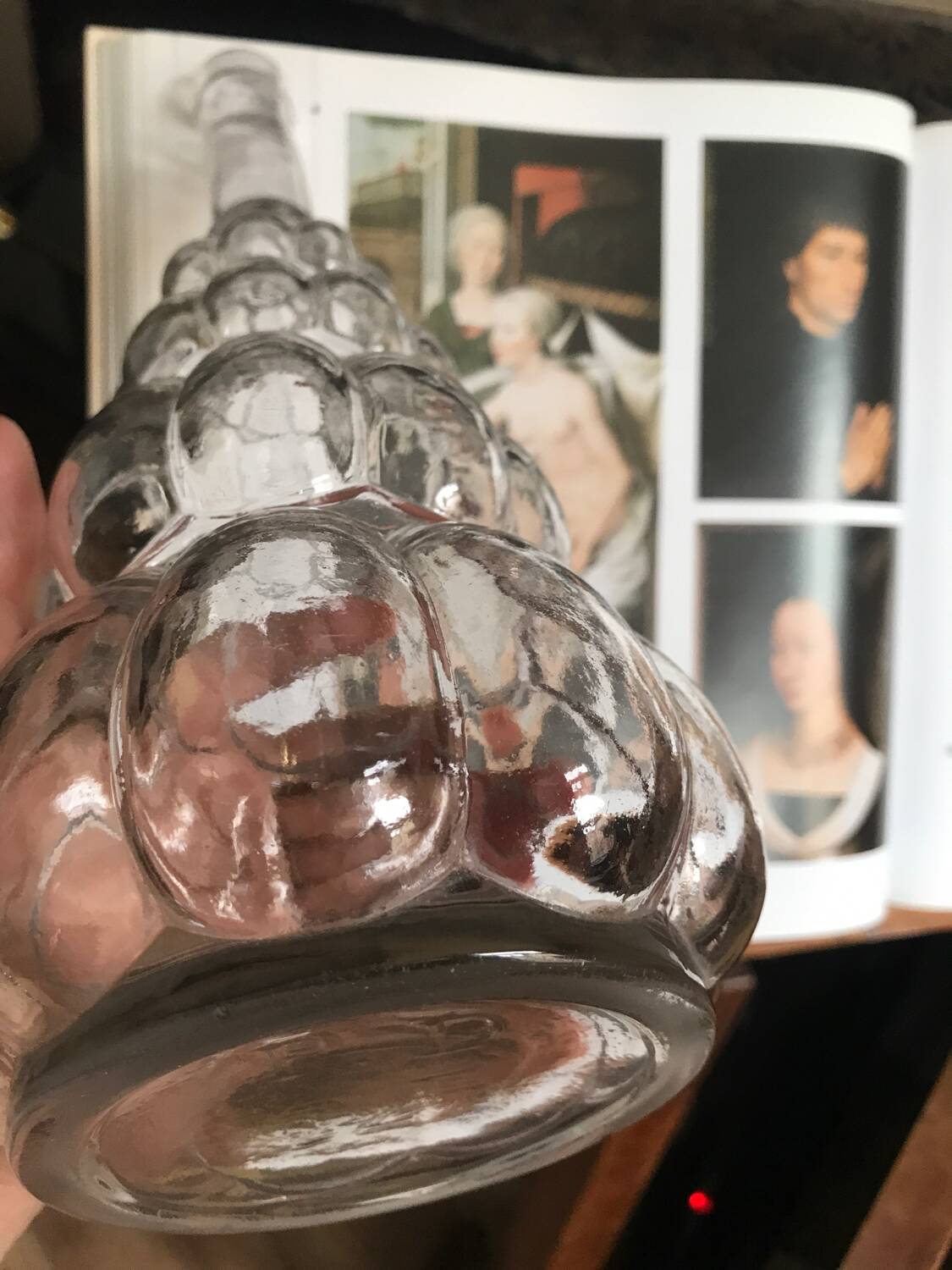 Empoli glass bubble pattern carafe, 1960s/70s