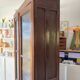 Old glass cabinet, vintage bookshelf, display case, cabinet, pharmacy.