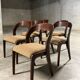 Set of 6 "Gondole" chairs by Baumann from the 1960s.