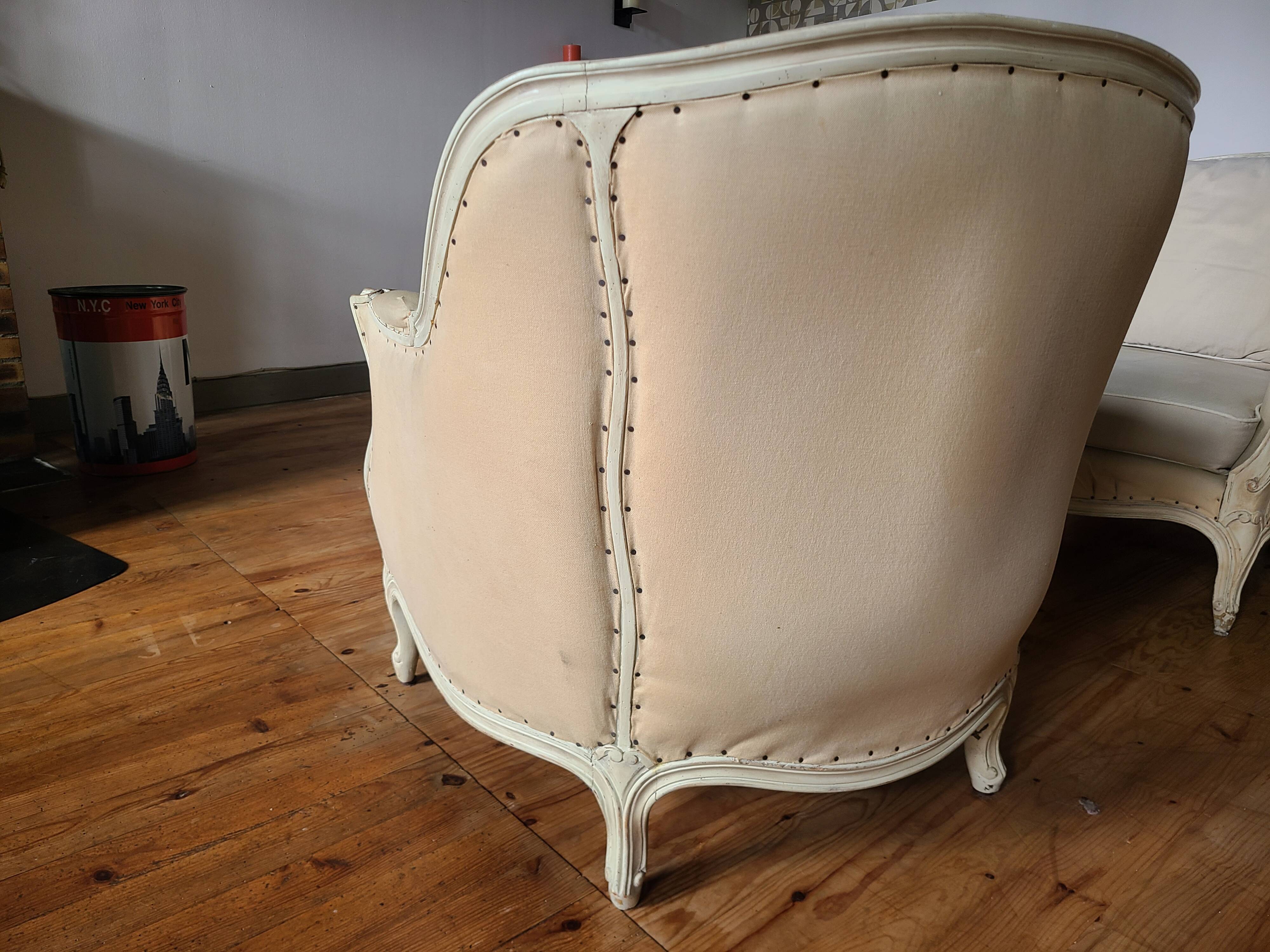 Louis XV style sofa and 2 armchairs