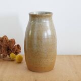 Vase en grès pyrité signé