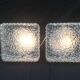 Pair of square ceiling lights