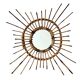 1950s French Artisan Rattan Sun Mirror