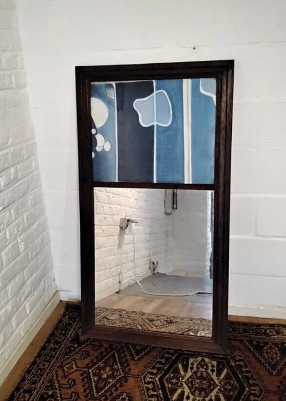 Trumeau mirror with abstract decoration