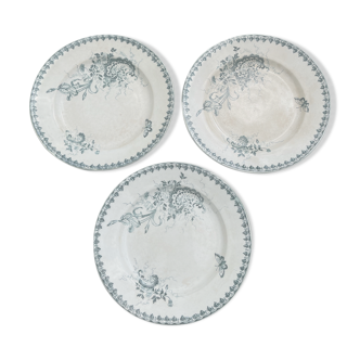 Assiettes Terre de Fer Louis XV St Amandinoise