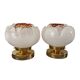 Lot de deux appliques fleurs en verre de Murano