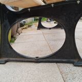 Garden bench with old cast iron legs