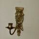 Pair of mid-century Swedish brass face motif sconces