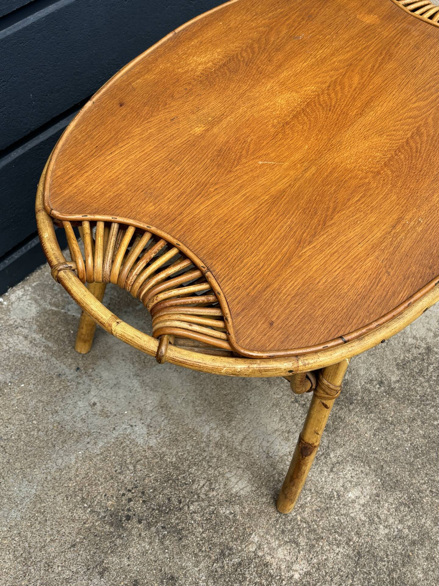 Table basse en rotin