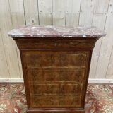 Chiffonnier - Commode époque Louis Philippe en acajou et placage d’acajou.