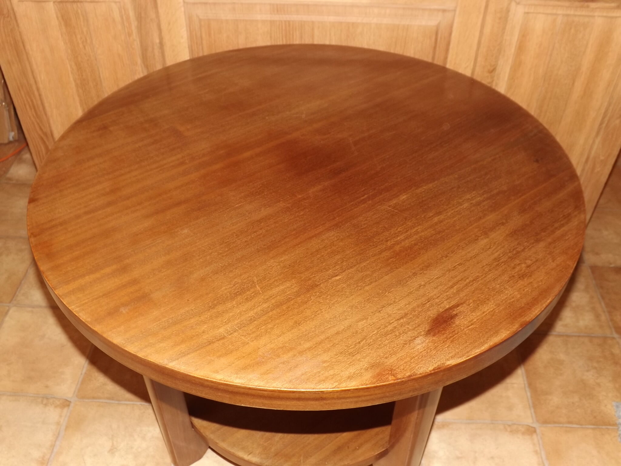Mahogany coffee table Gaston Poisson art deco 1940
