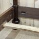 Louis XIII four-poster bed in walnut and poplar