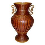 Antique Shanghai vase woven rattan bamboo ceramic People's Republic of China