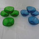 8 Vereco ramekin cups blue - vintage green