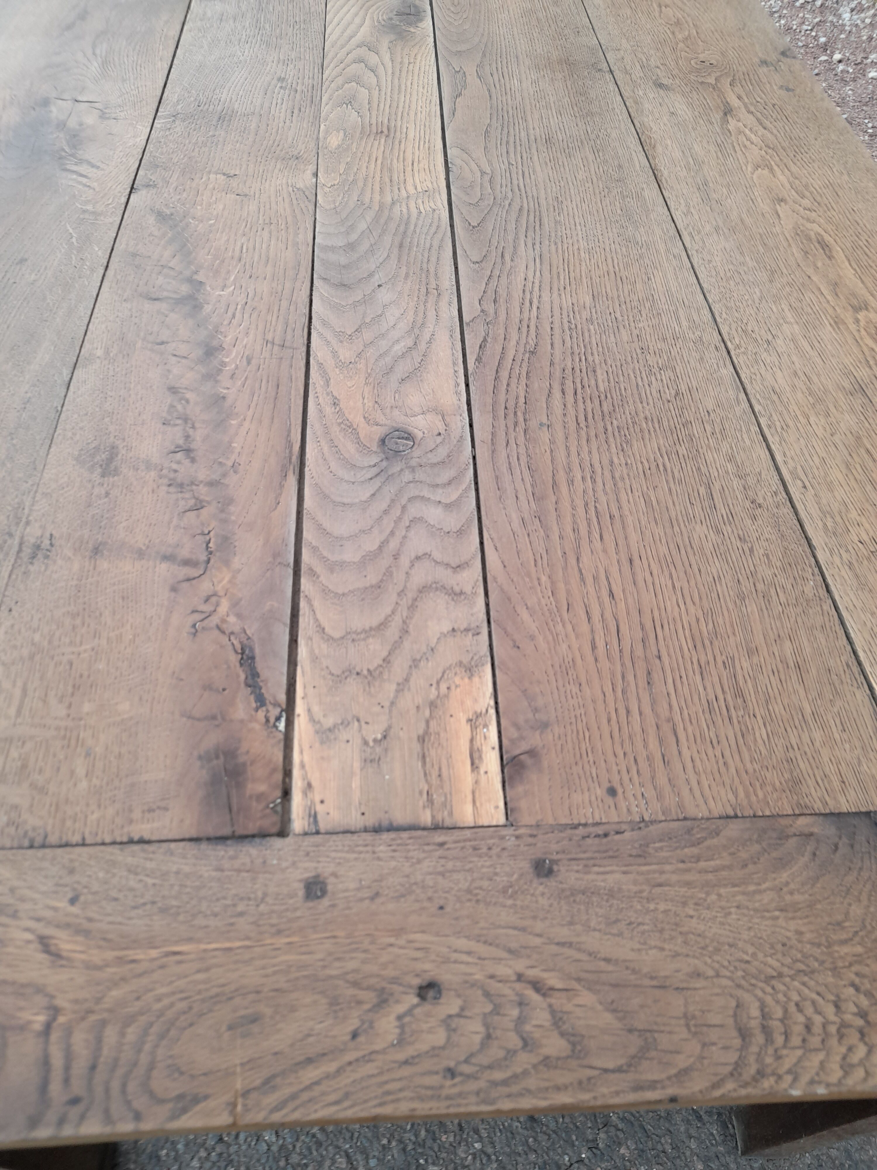 Old farm table 1900 in oak -1m67