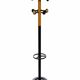 Unilux vintage coat rack – black metal and wood – 80s/90s design