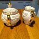 Sugar bowl and milk jug French porcelain FD