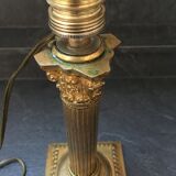 Golden bronze Corinthian column lamp