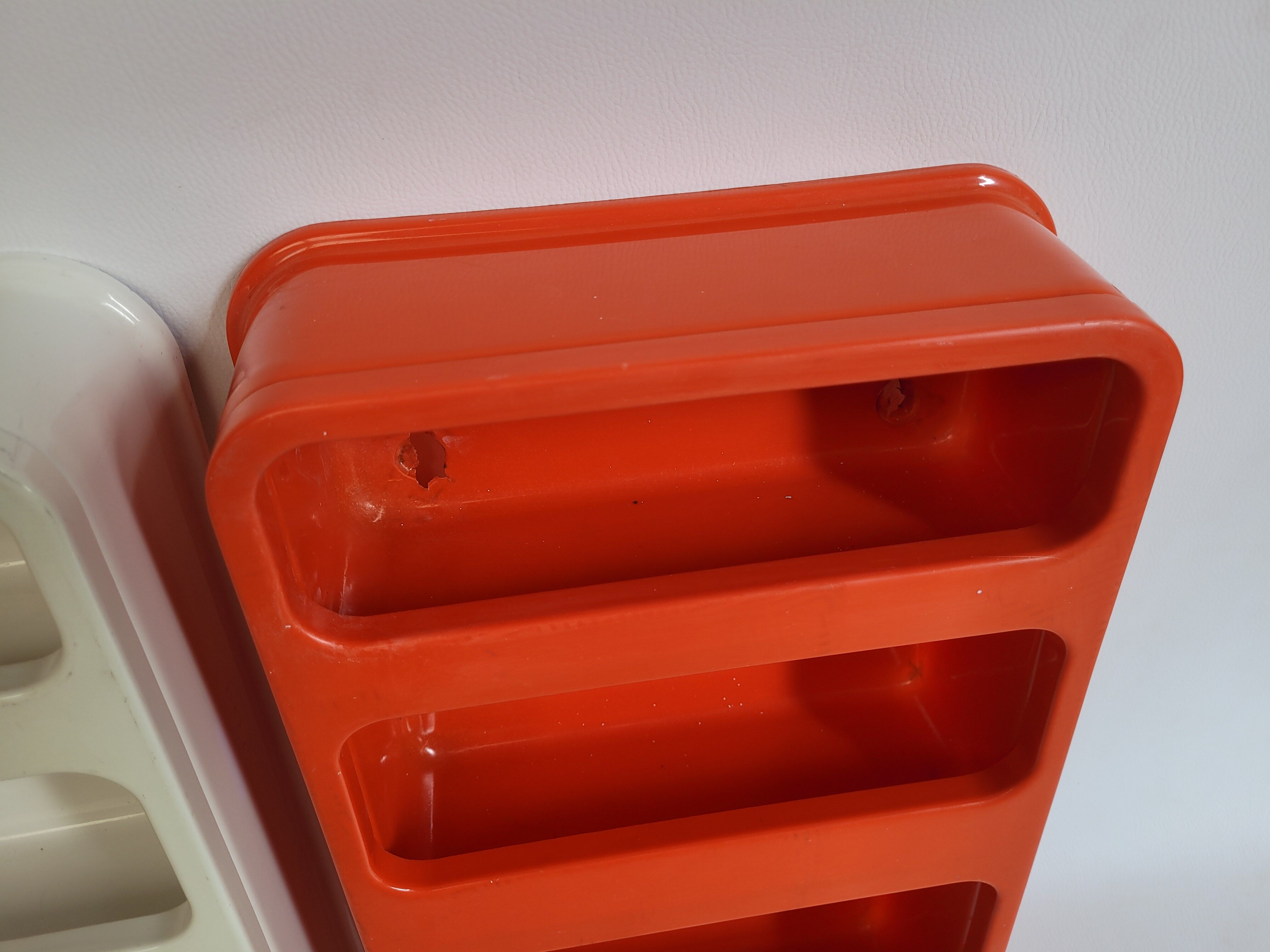 Prisunic plastic wall shelves