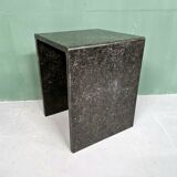 Black marble side table 1970