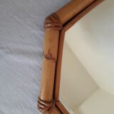 Bamboo hexagonal mirror 39 x 39 cm