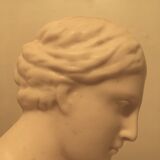 Bust of woman in off-white biscuit