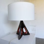 1950s ceramic table lamp, free form