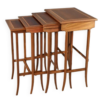 Mahogany Nesting Tables, Art Nouveau period – Early 20th century