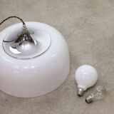 Space Age White Pendant Lamp from Guzzini, 1960s