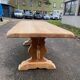 Renovated monastery dining table in solid oak from the 19th century, 200cm.