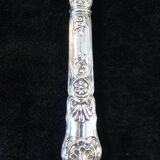 6 dessert knives blade and handle in sterling silver