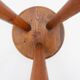 Brutalist tripod stool in solid wood, around 1960.