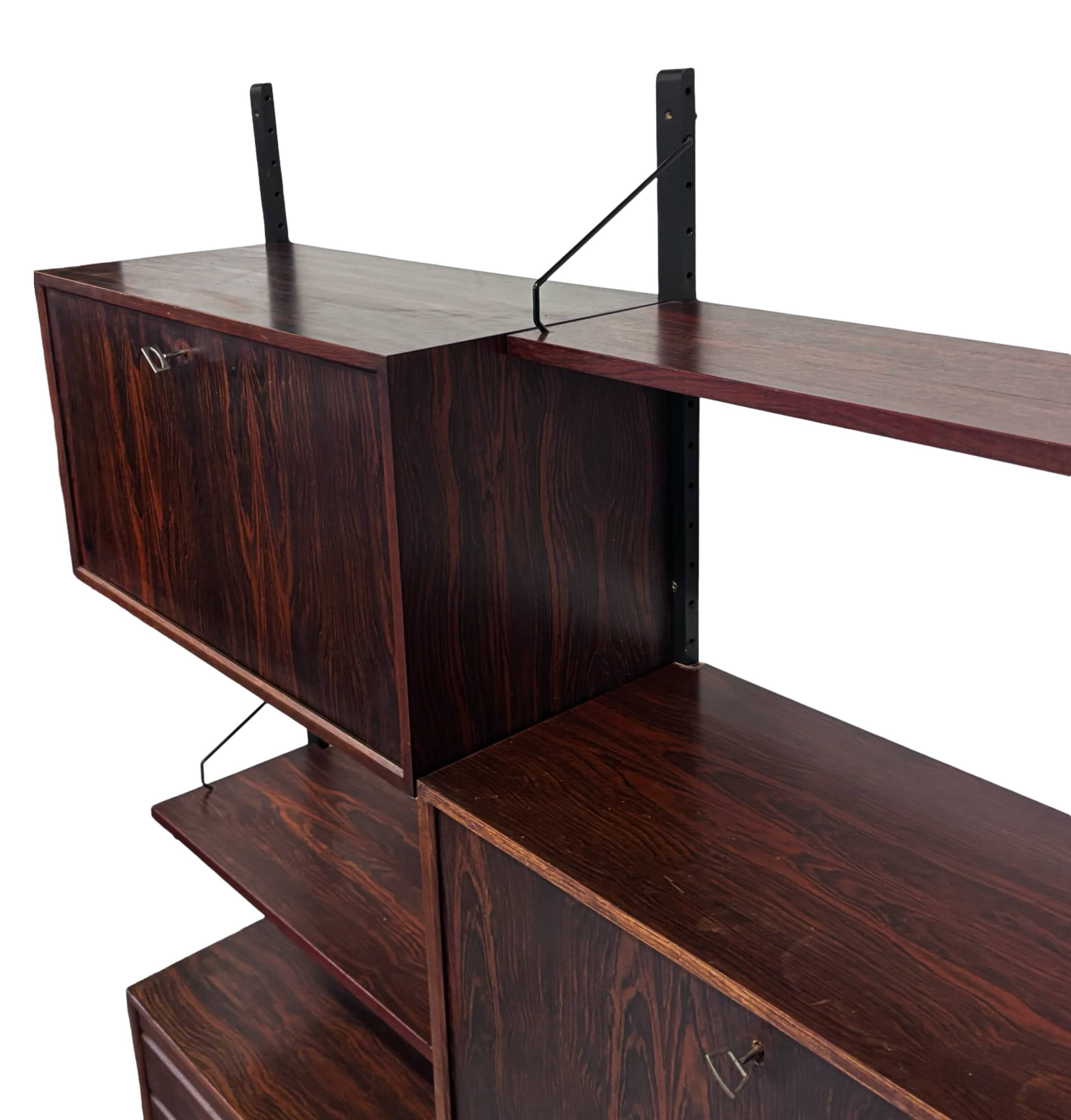 Vintage Poul Cadovius Royal System Wall System Rosewood