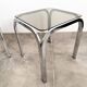 Set of 3 nesting tables, chrome and smoked glass, 1970s.