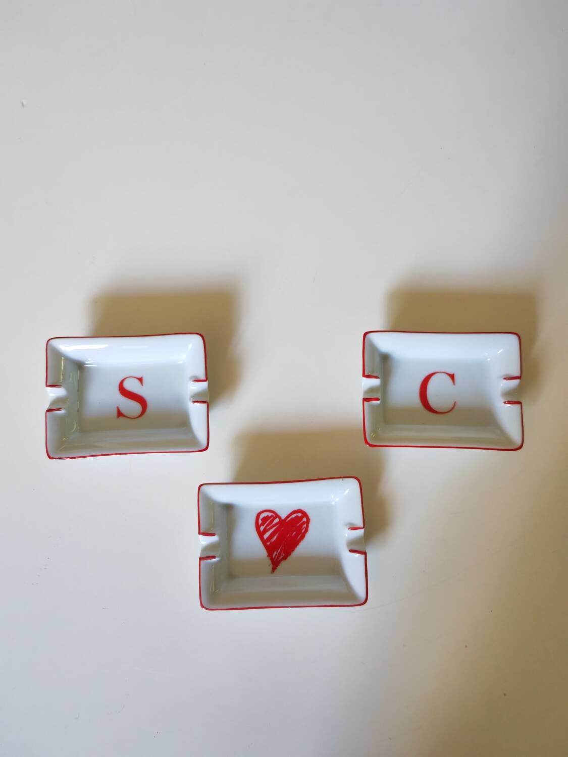 3 Escada ashtrays