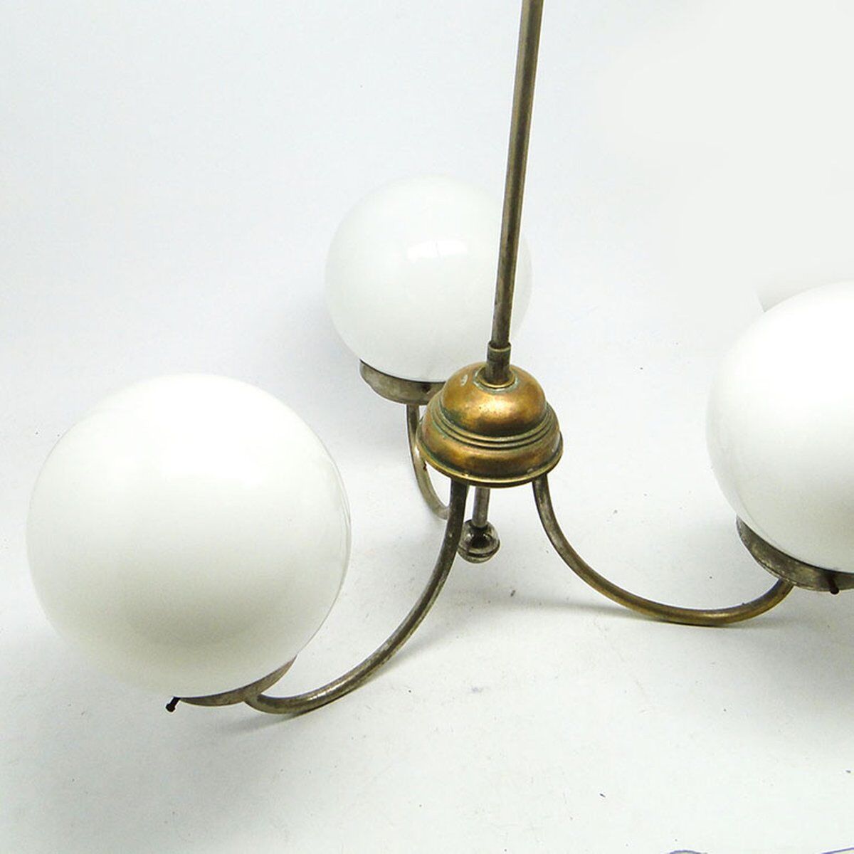 Chandelier with glass globes, Czechoslovakia, 1930s