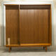 Danish Scandinavian wardrobe signed Sven Ellekaer 1960 3 doors 2 drawers with mounting plan