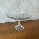 Glass fruit bowl on foot