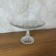 Glass fruit bowl on foot