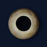 Antique decorative round vase in hammered brass