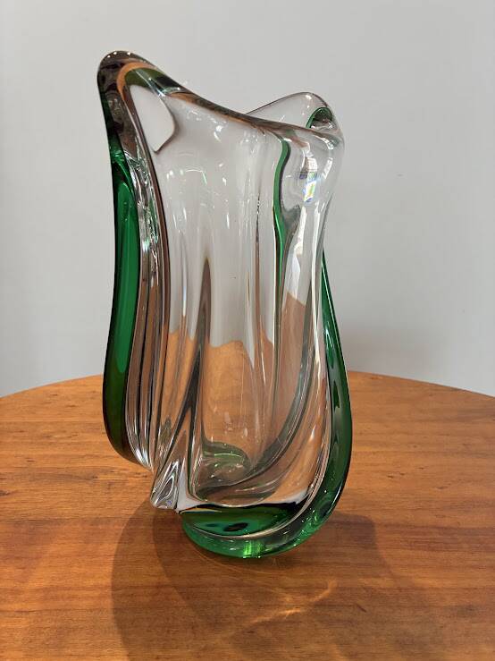 Grand vase torsadé cristal Saint-Louis signé