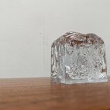 Mid-century glass candlestick by Kurt Wokan for Ingrid Glas, Germany, 1960s.