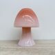 Peil & Putzer pink glass mushroom table lamp, 1970s