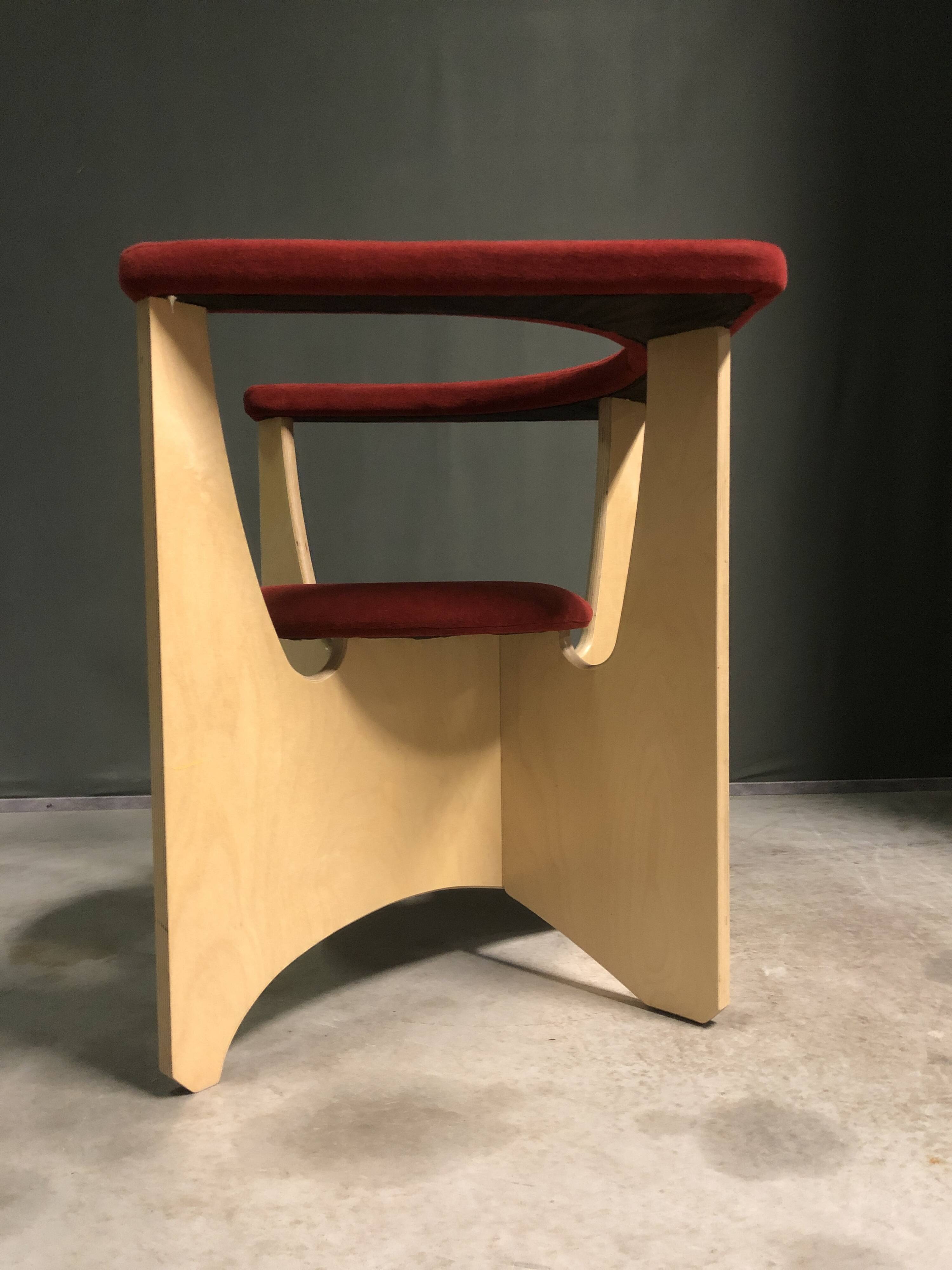 1980's plywood lounge chair